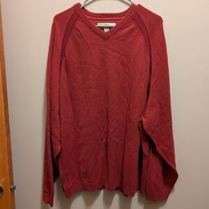 Tommy Bahama Men's Deep Red V-Neck Sweater